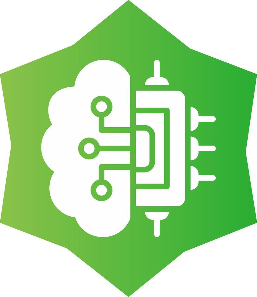 Brain Circuit Creative Icon Design vector