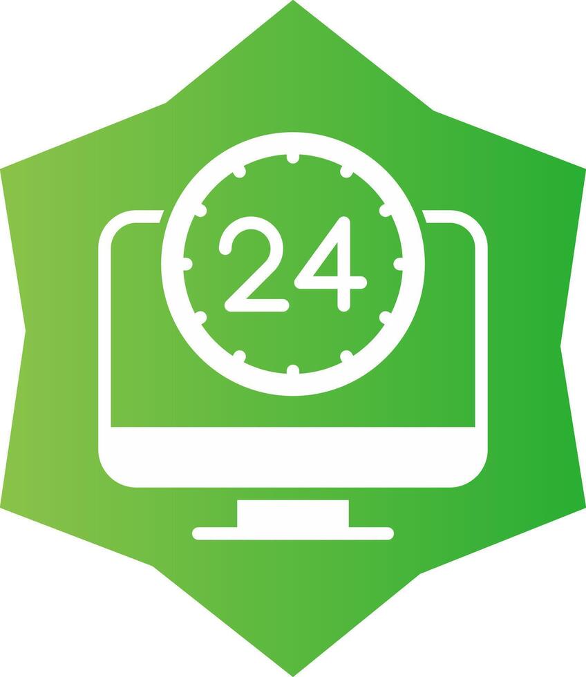 24 7 Monitoring Creative Icon Design vector