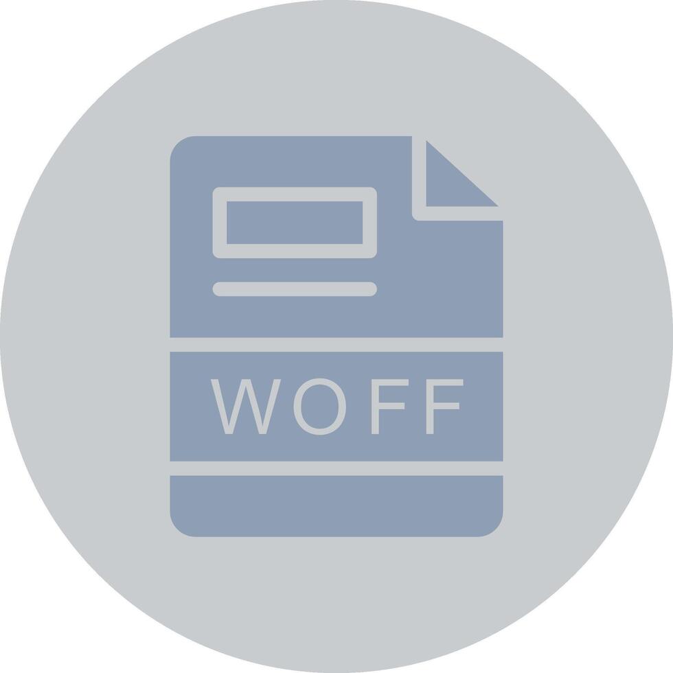 WOFF Creative Icon Design vector