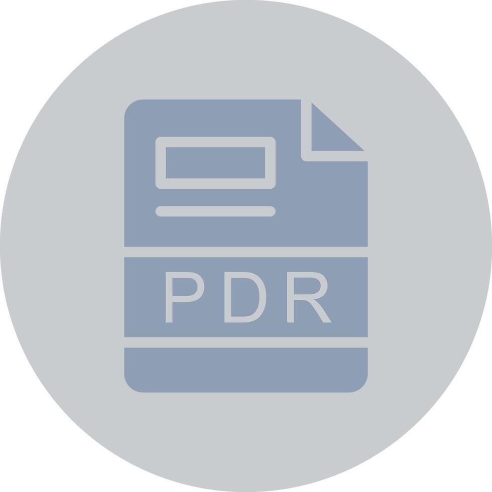 PDR Creative Icon Design vector