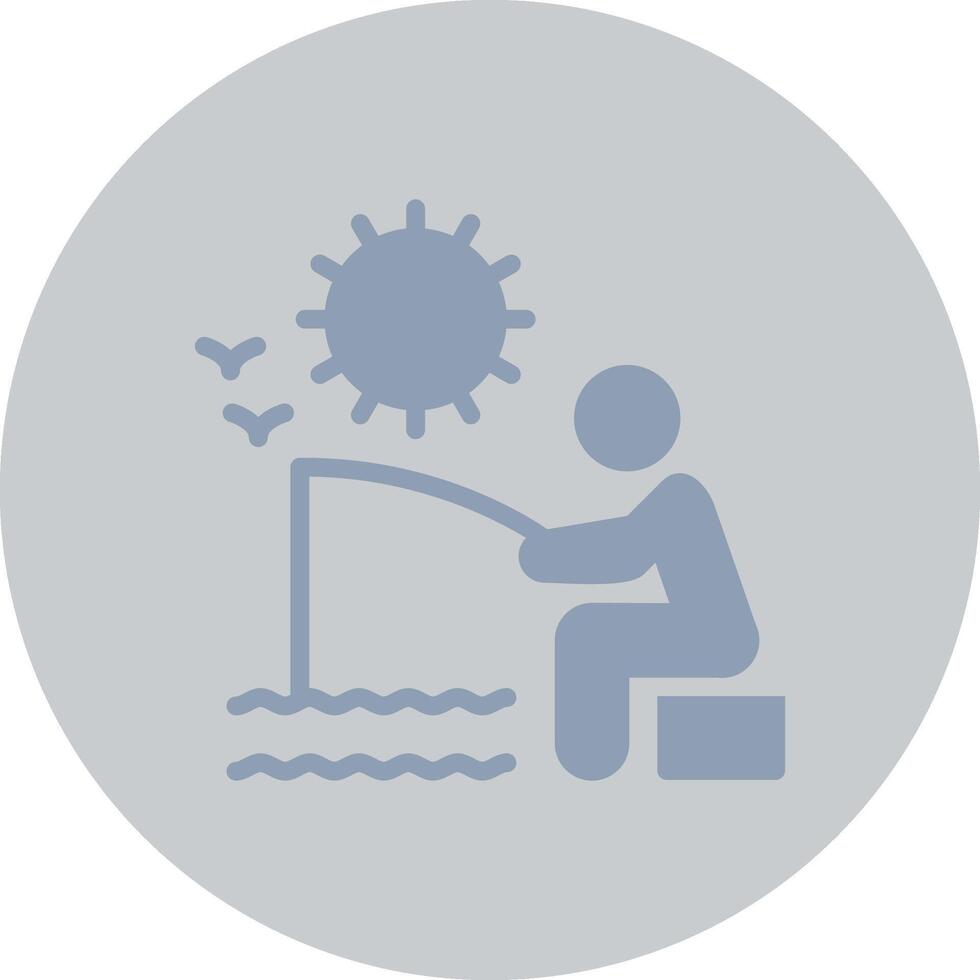 Summer Fishing Creative Icon Design vector