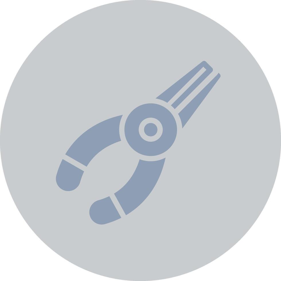 Needle Nose Pliers Creative Icon Design vector