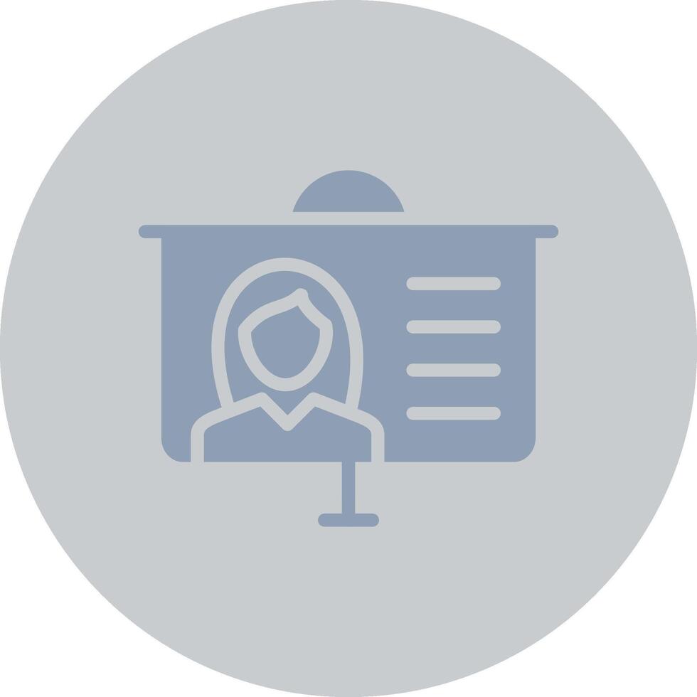 Projector Screen Creative Icon Design vector