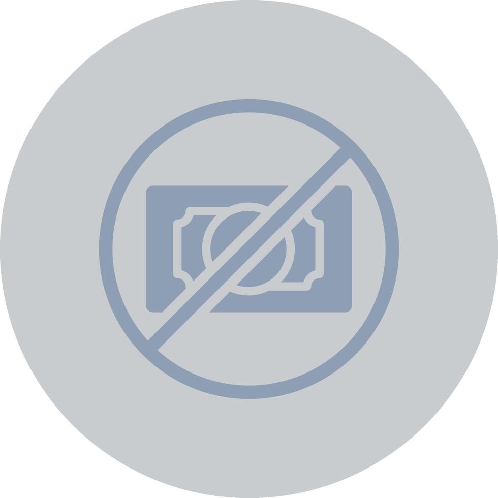 No Money Creative Icon Design vector