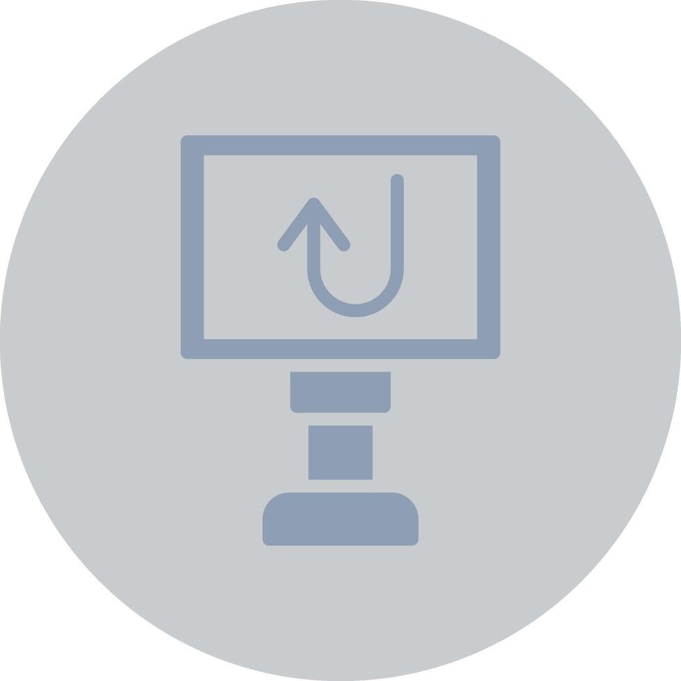 U Turn Creative Icon Design vector