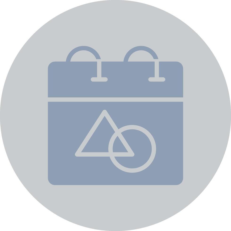 Glyph Silver Circle Color Design vector
