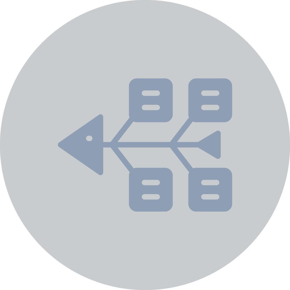 Fishbone Diagram Creative Icon Design vector