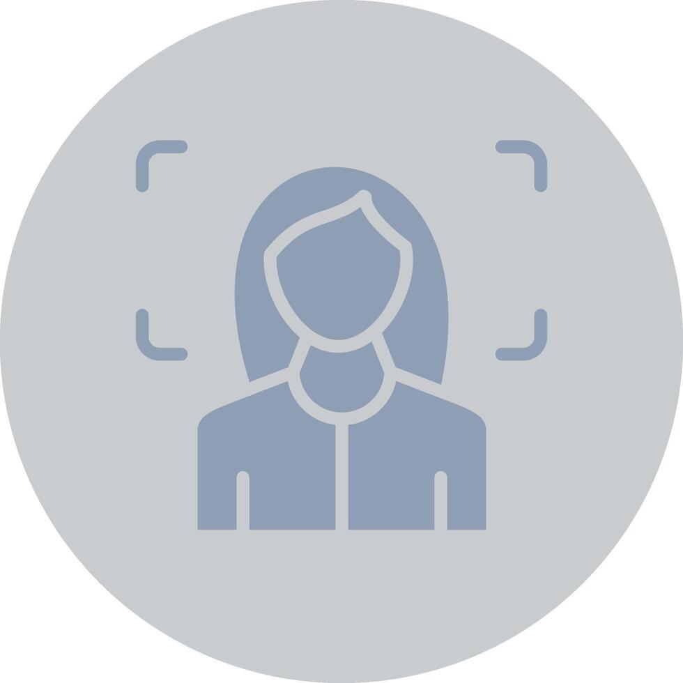 Facial Recognition Creative Icon Design vector