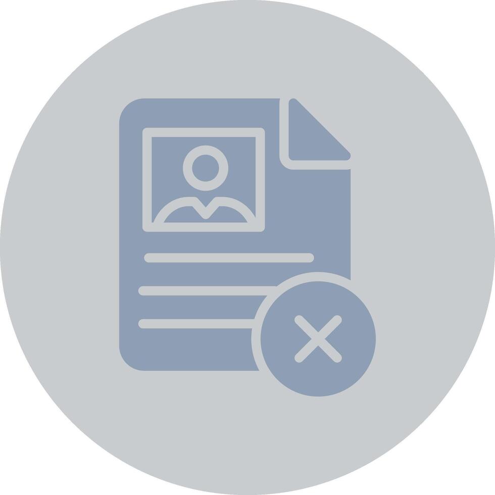 Rejected Creative Icon Design vector