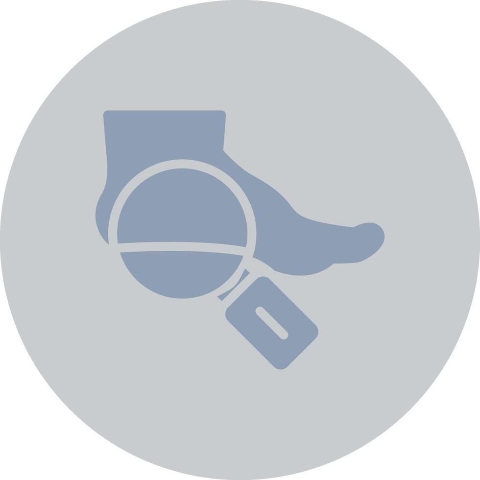 Glyph Silver Circle Color Design vector