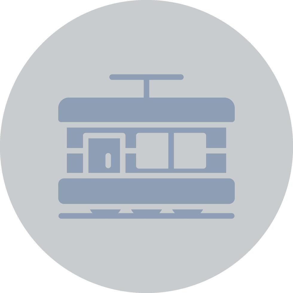 Tram Creative Icon Design vector