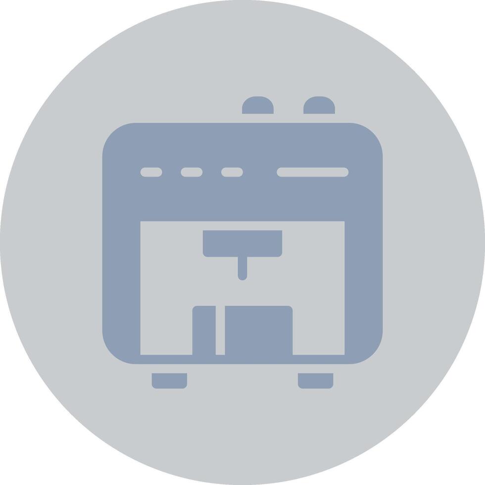 3D Printer Creative Icon Design vector