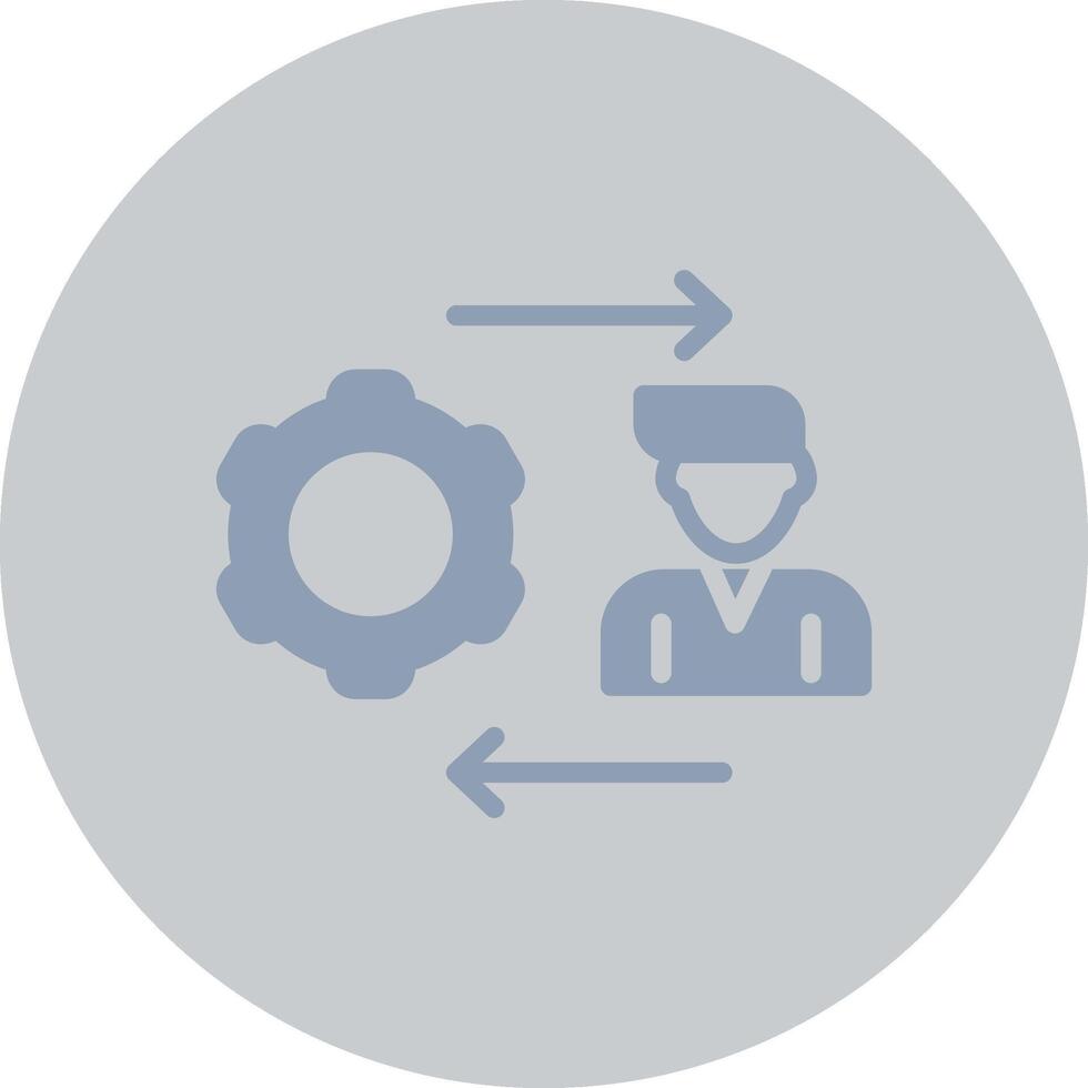 Machine to Person Creative Icon Design vector
