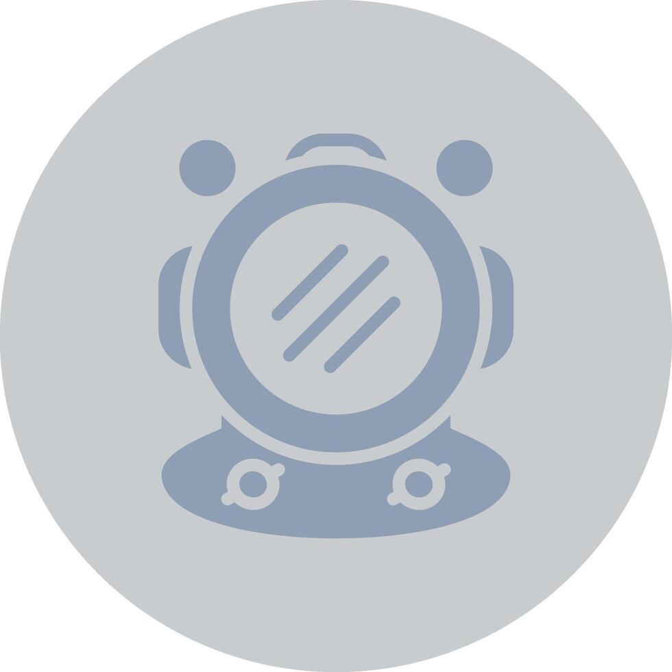 Diving Helmet Creative Icon Design vector
