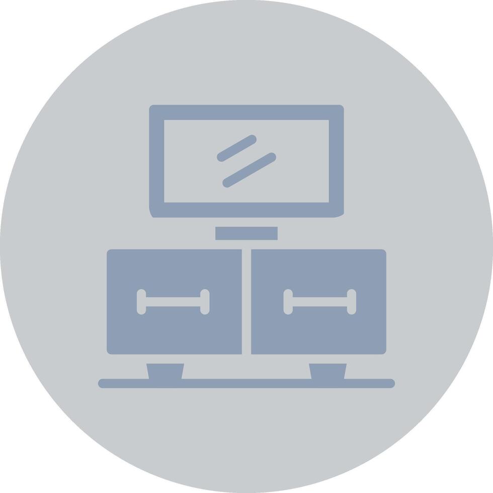 Tv Stand Creative Icon Design vector