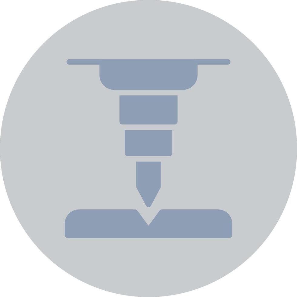 Glyph Silver Circle Color Design vector
