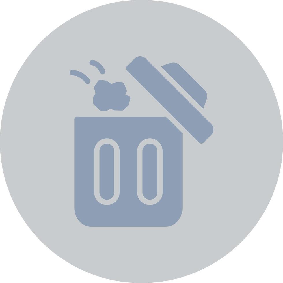 Throwing Trash Creative Icon Design vector