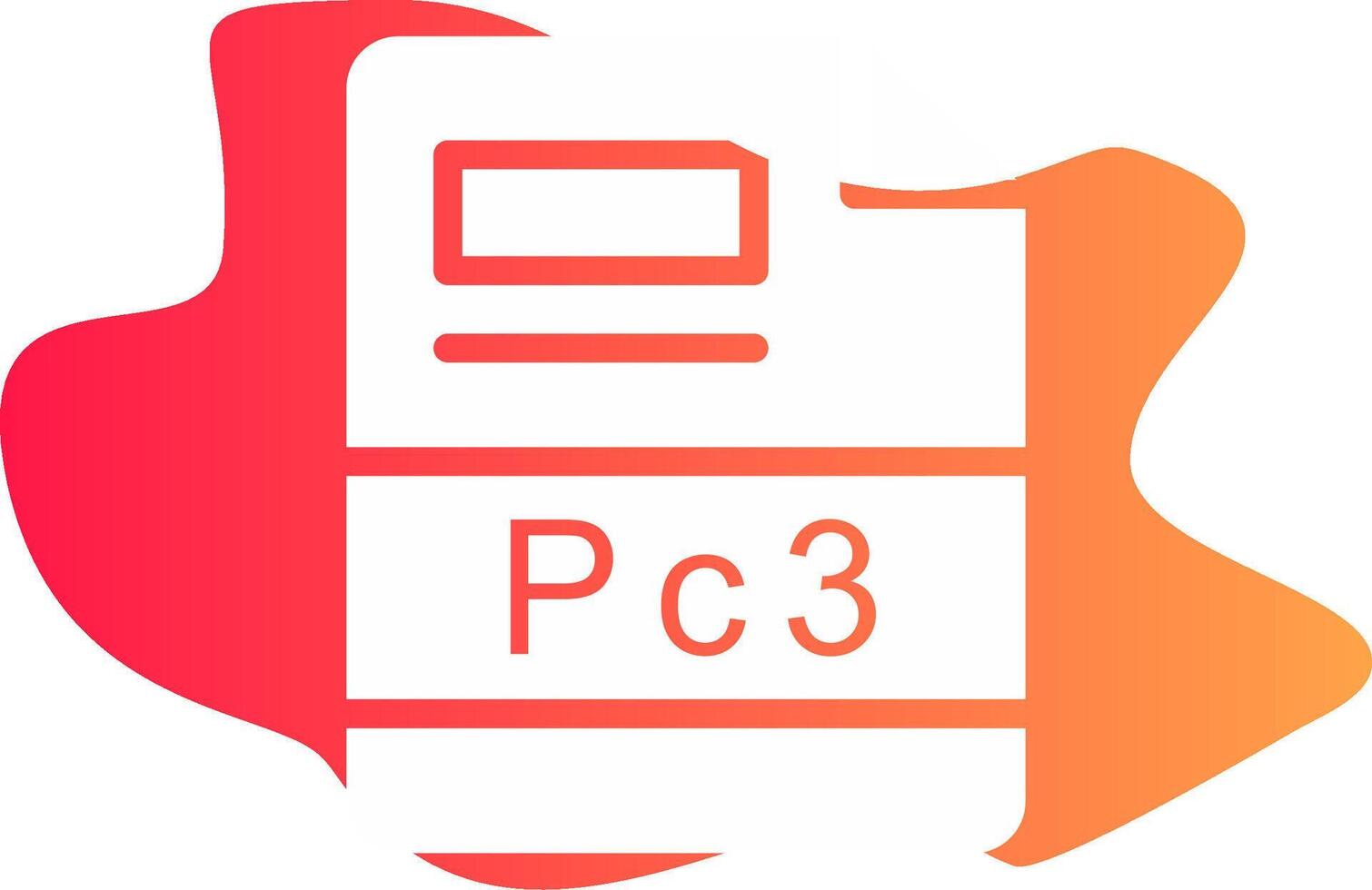 pc3 creativo icono diseño vector