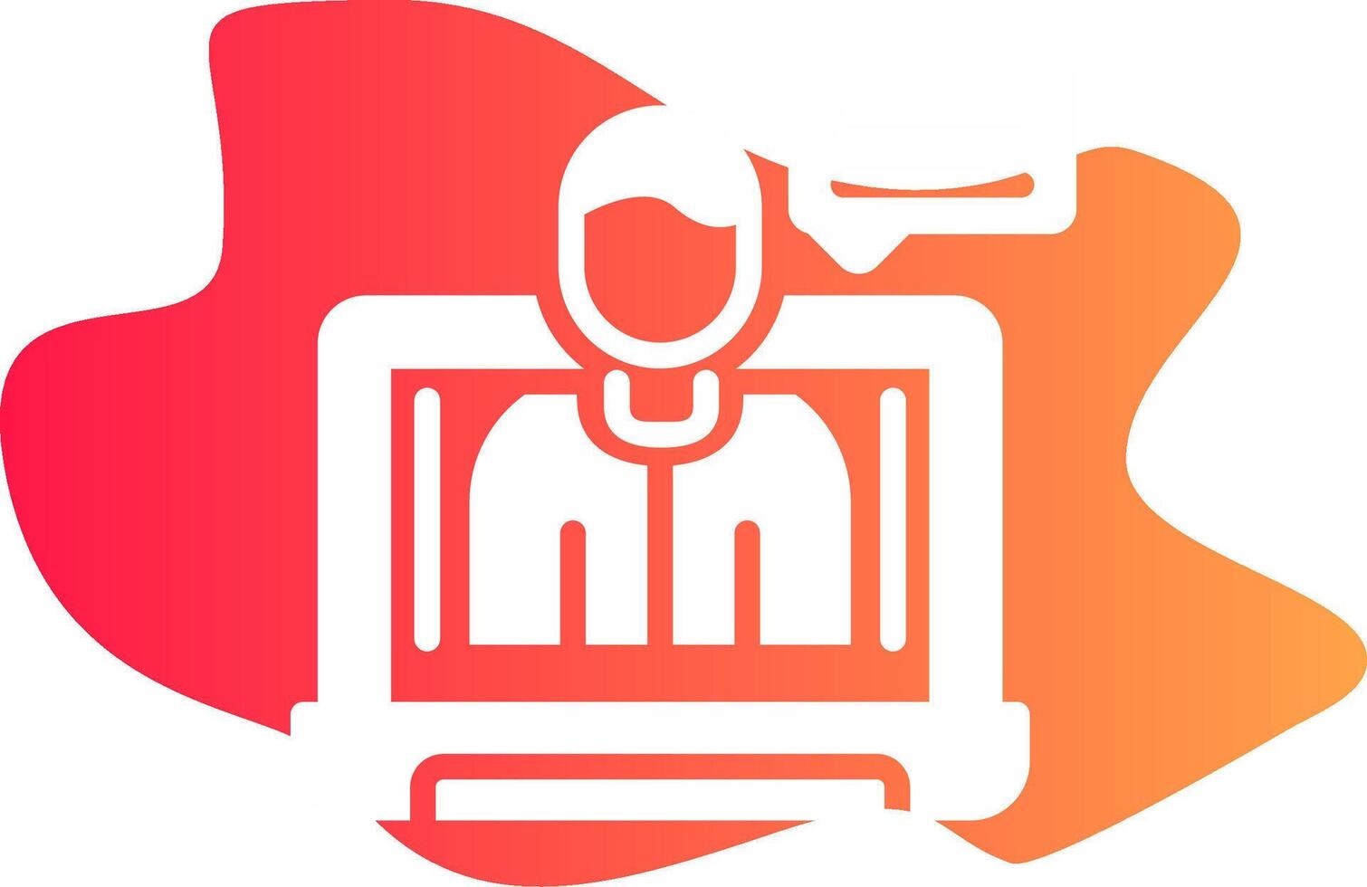 Video Conference Creative Icon Design vector