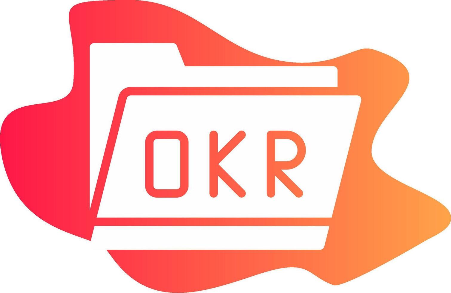 Okr Folder Creative Icon Design vector