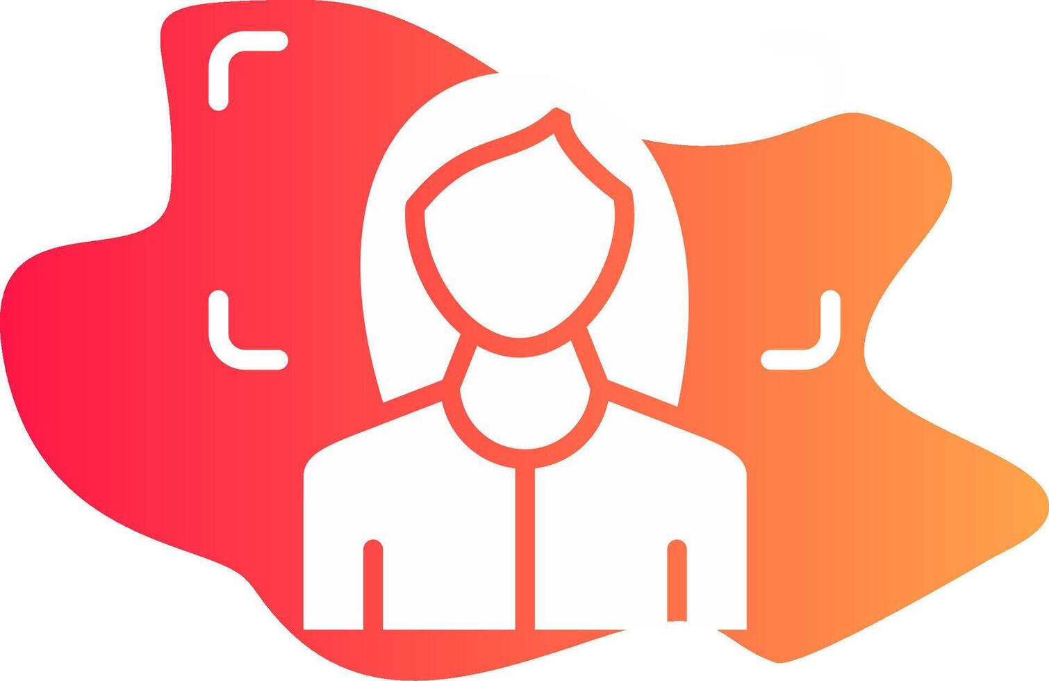 Facial Recognition Creative Icon Design vector