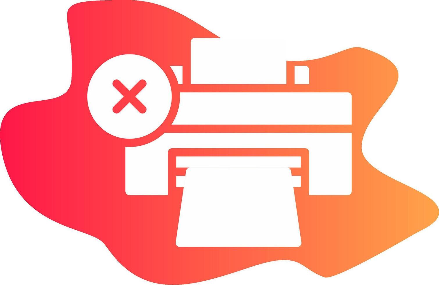 Printer Error Creative Icon Design vector