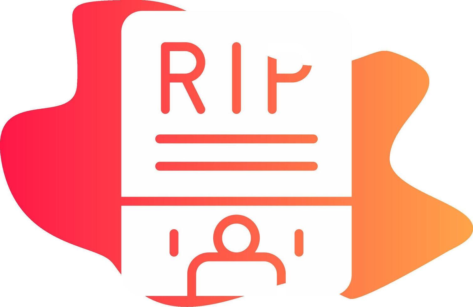Obituary Creative Icon Design vector