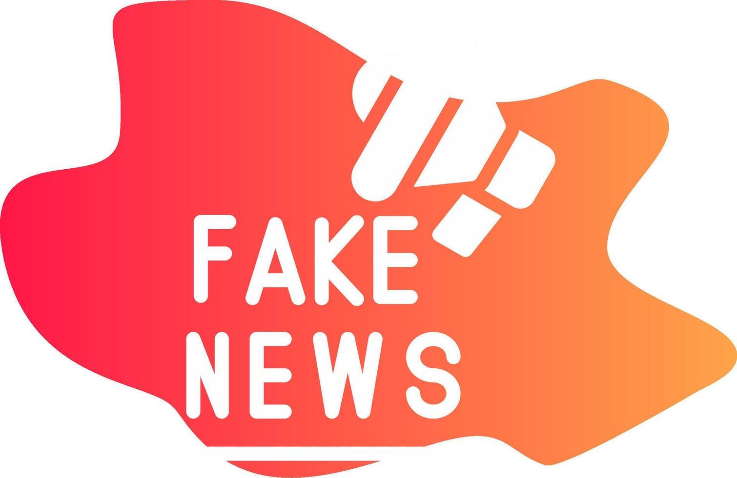 Fake News Creative Icon Design vector