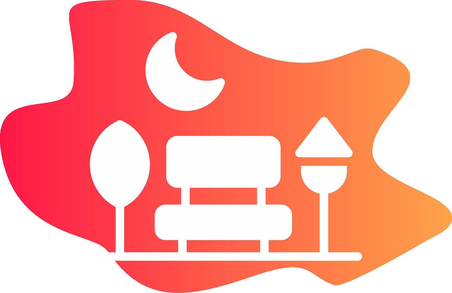 Park Landscape Creative Icon Design vector