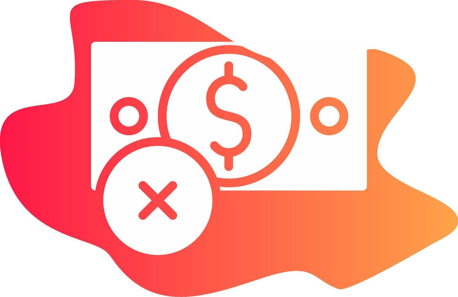 No Money Creative Icon Design vector