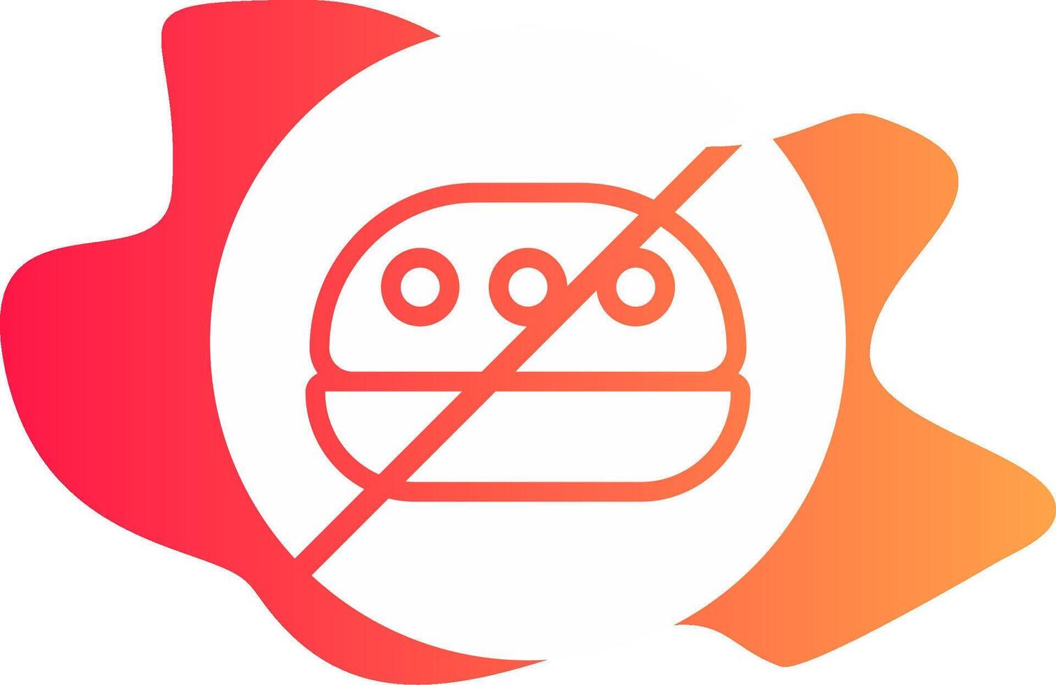 No Food Creative Icon Design vector