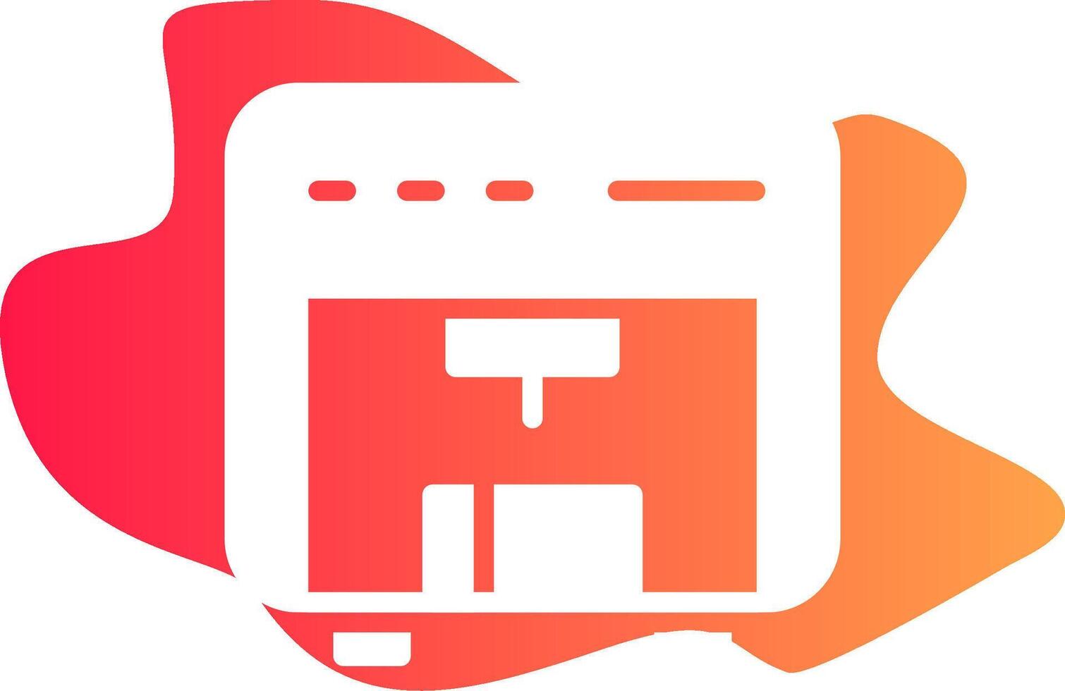 3D Printer Creative Icon Design vector