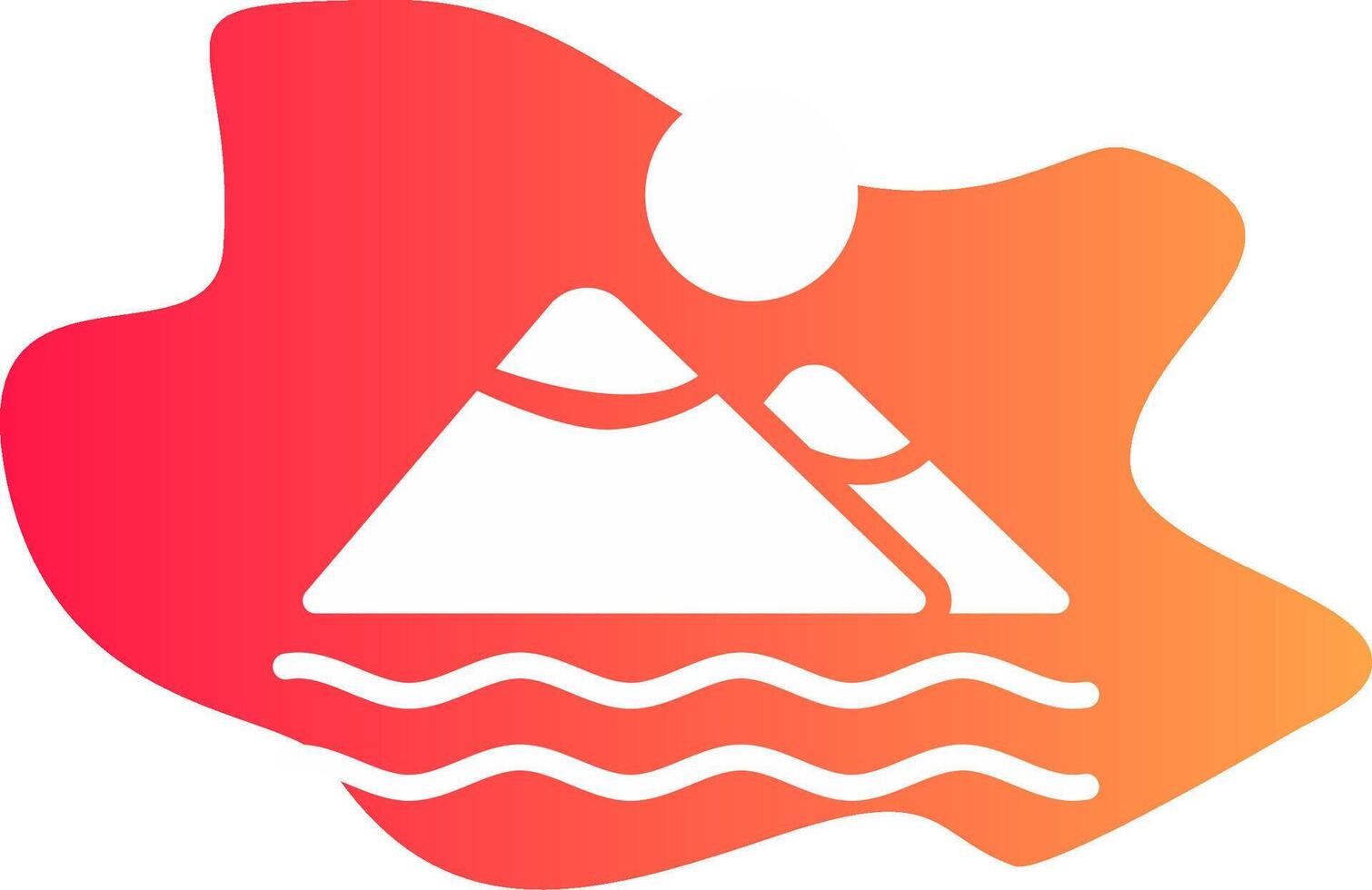 Lake Landscape Creative Icon Design vector