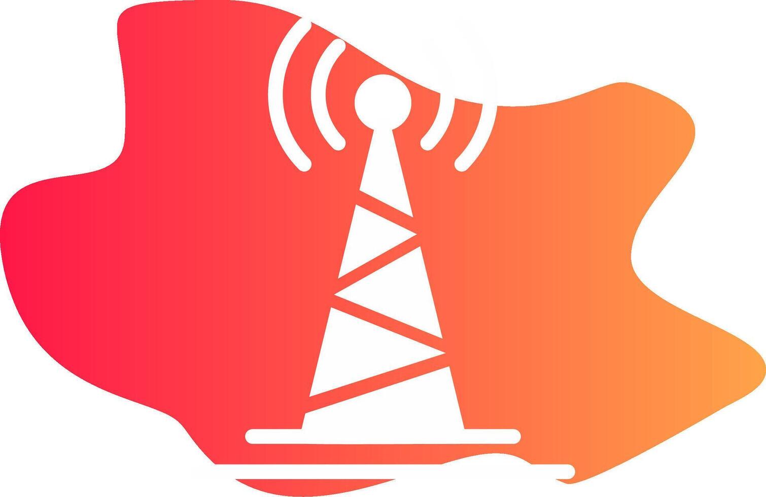 Radio Tower Creative Icon Design vector