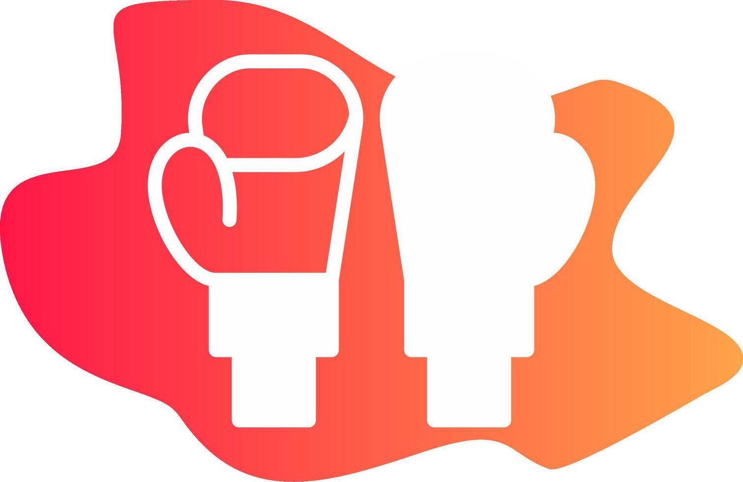 Boxing Gloves Creative Icon Design vector