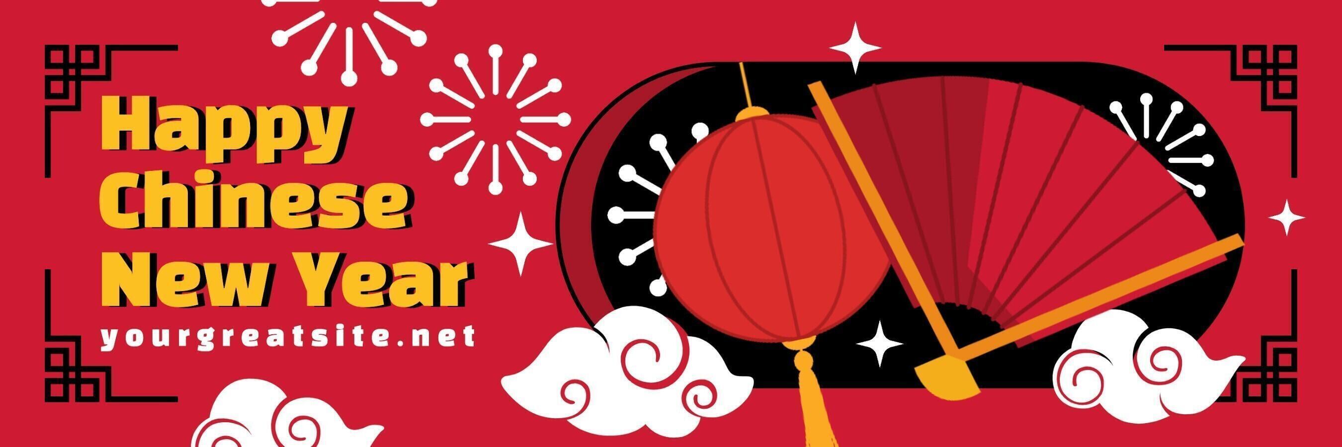 Happy Chinese New Year Template for Twitter Header