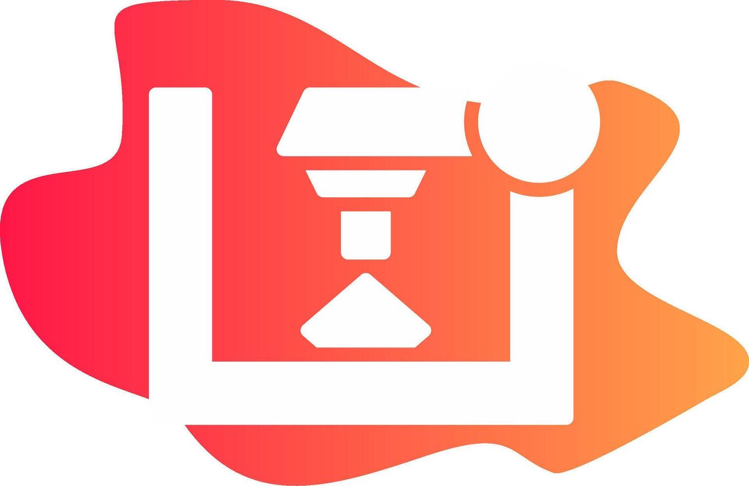 3D Printer Creative Icon Design vector