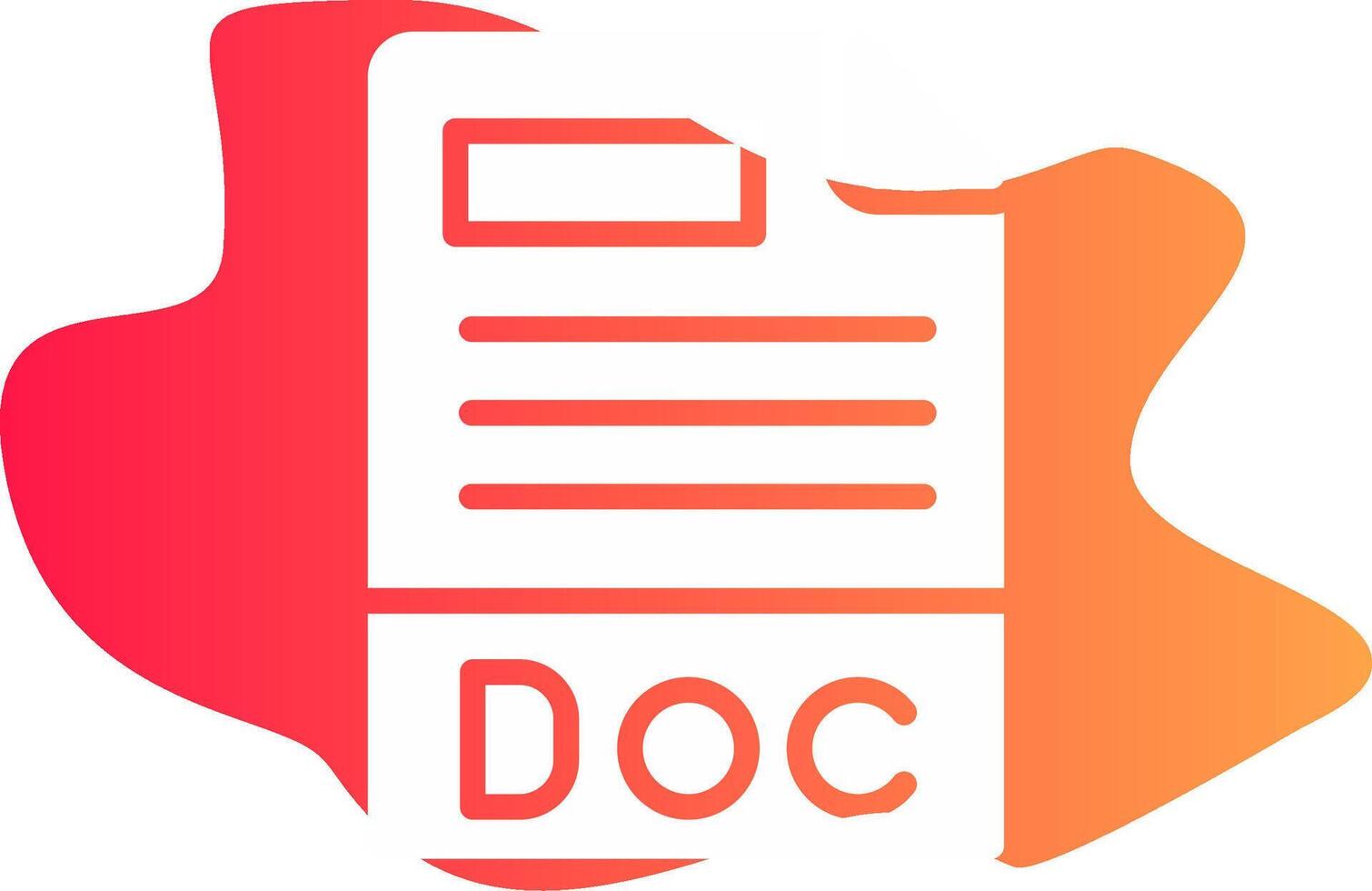 Doc File Format Creative Icon Design vector