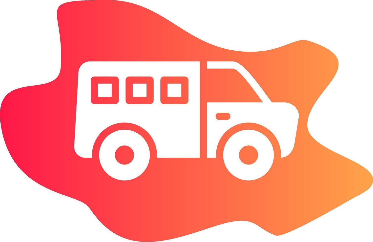 Minivan Creative Icon Design vector
