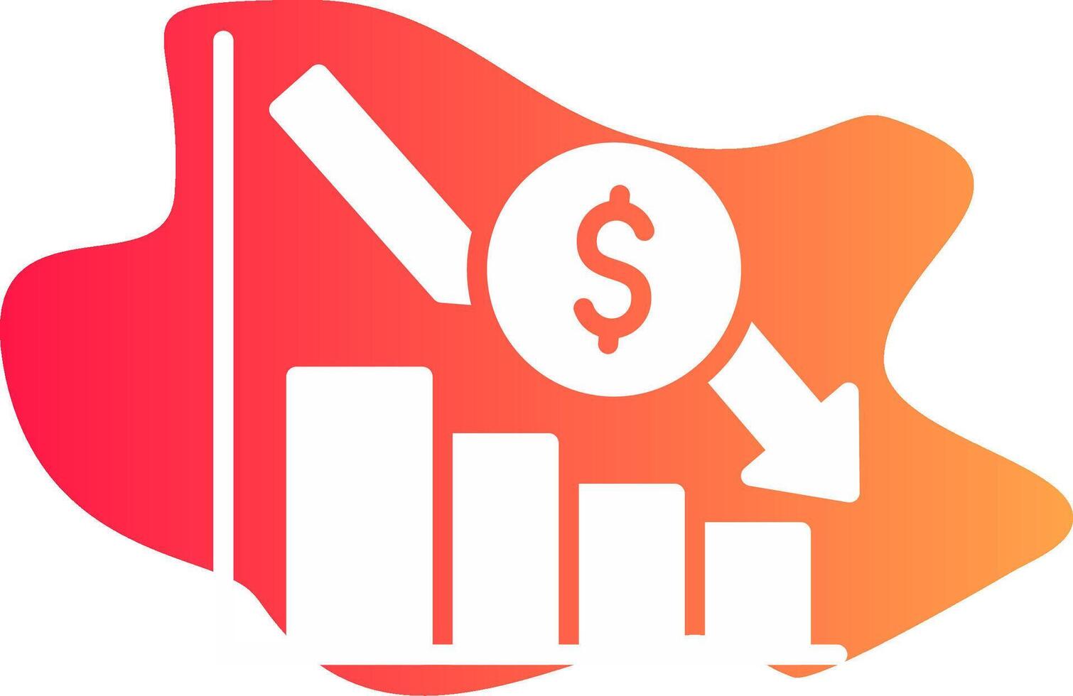 Bar Graph Creative Icon Design vector