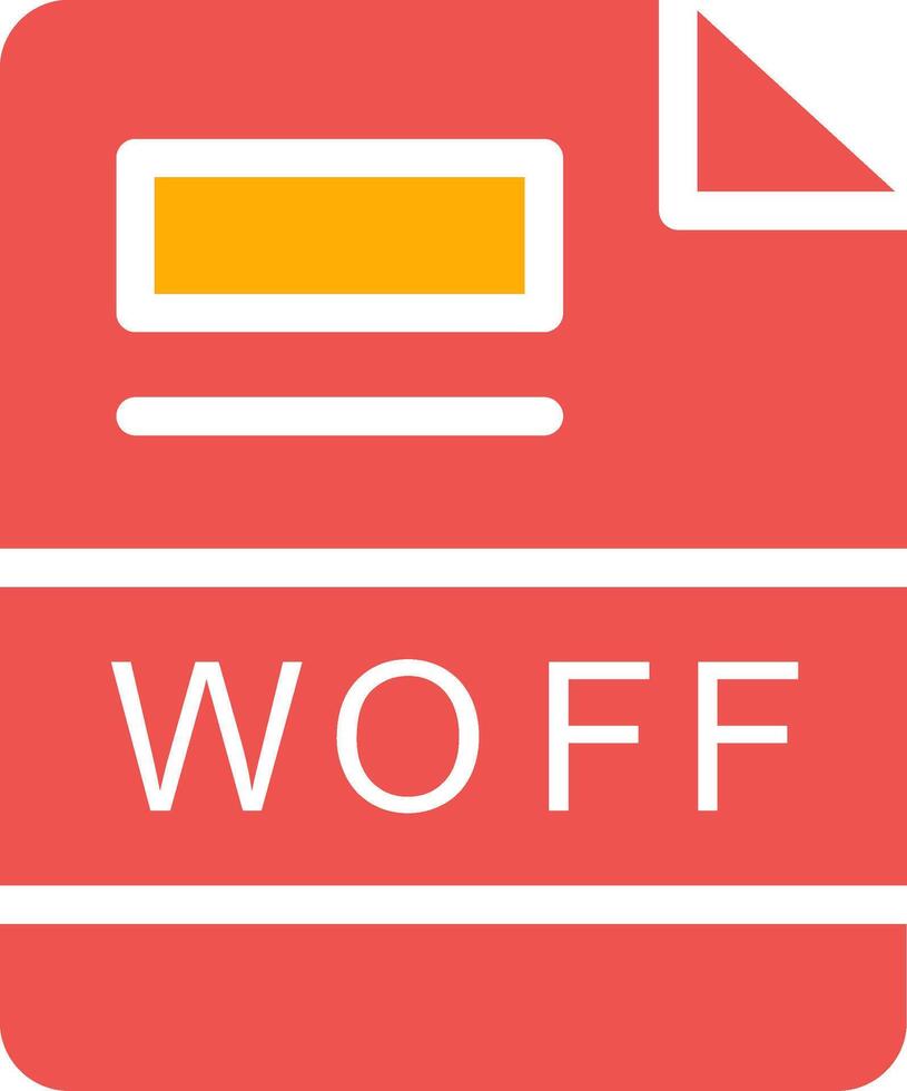 WOFF Creative Icon Design vector