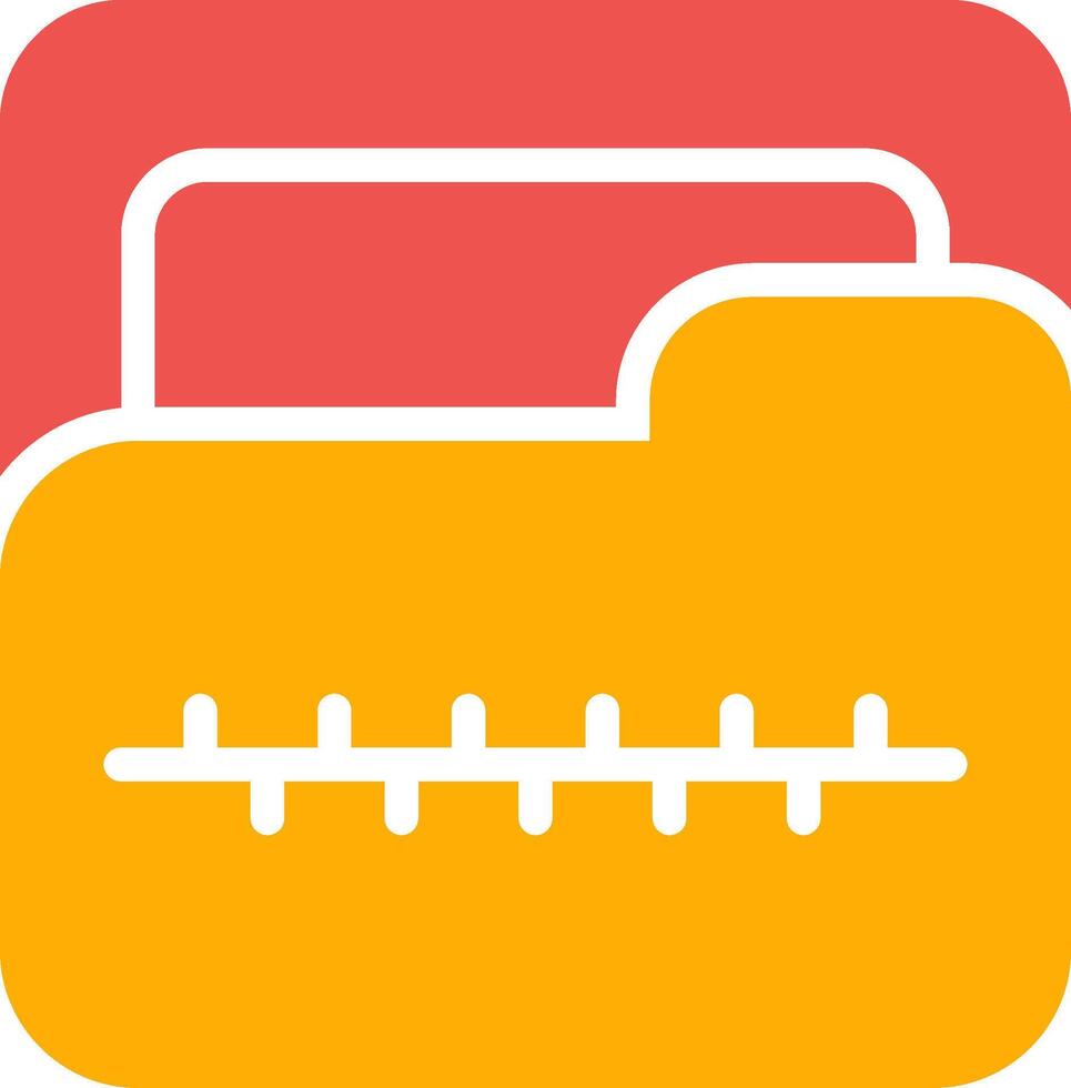 Zip Folder Creative Icon Design vector