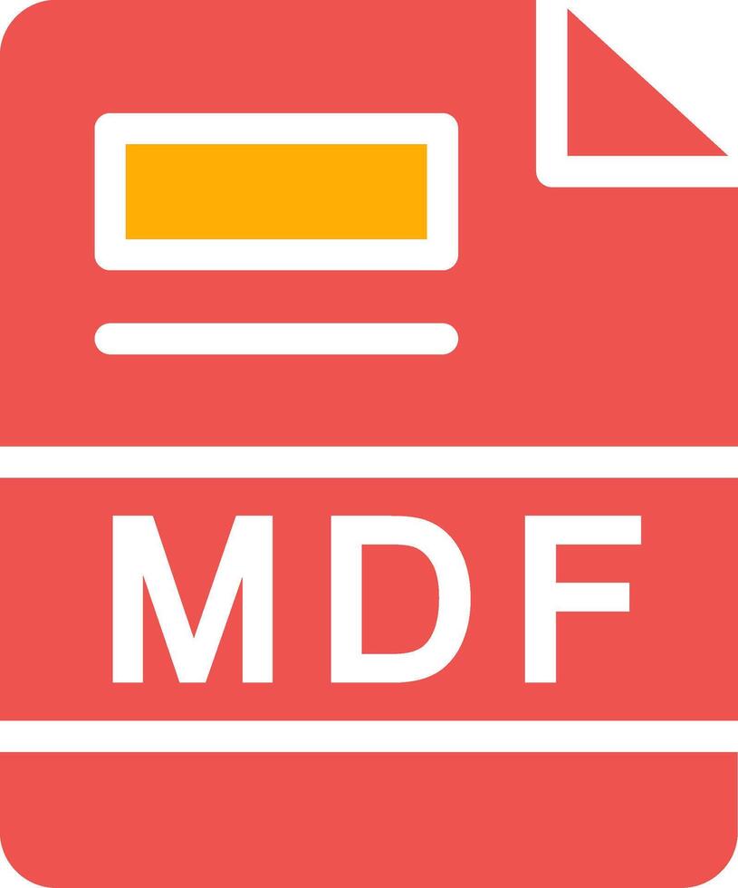 MDF Creative Icon Design vector