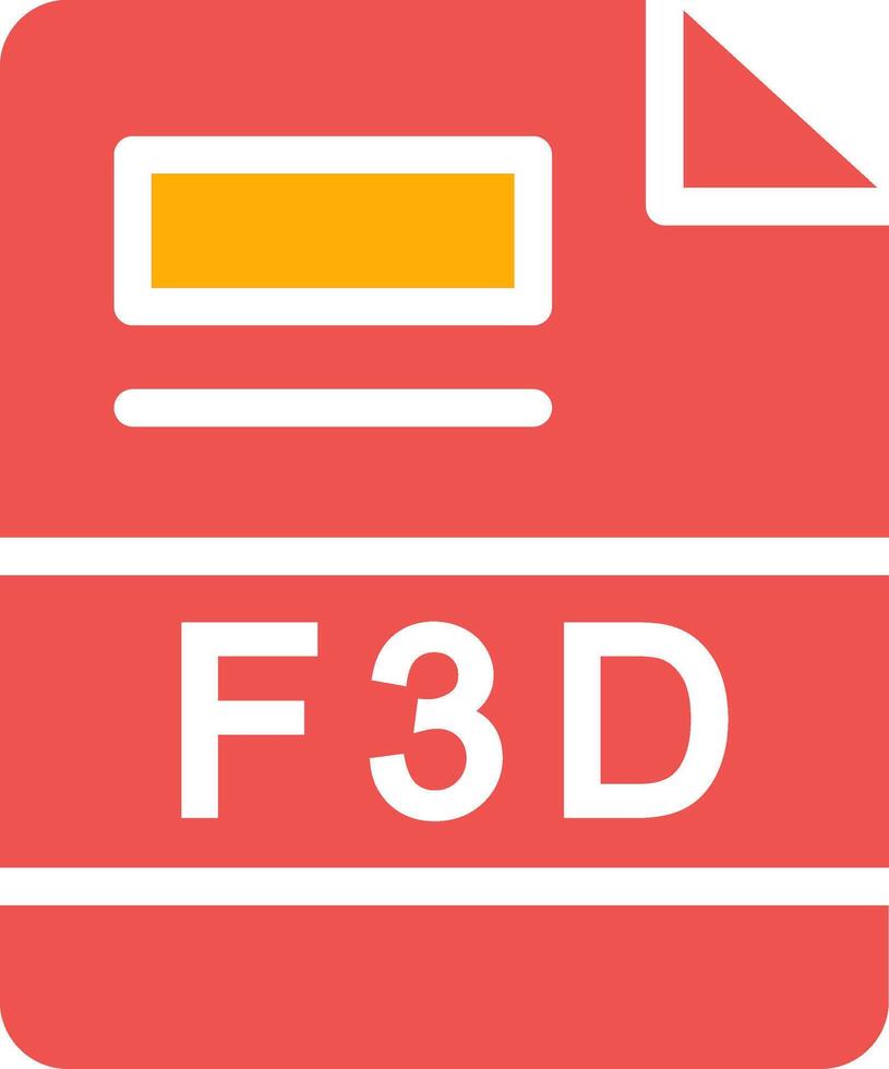 F3D Creative Icon Design vector