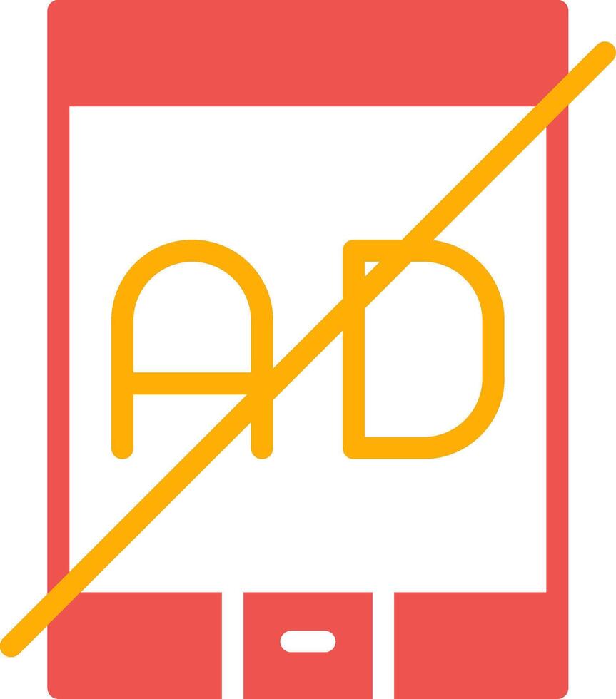 No Ad Creative Icon Design vector