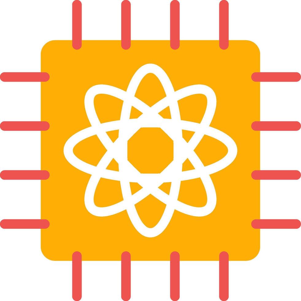 Quantum Computer Creative Icon Design vector