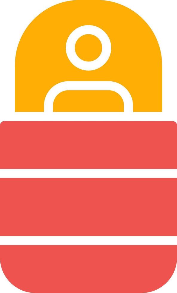 Sleeping Bag Creative Icon Design vector