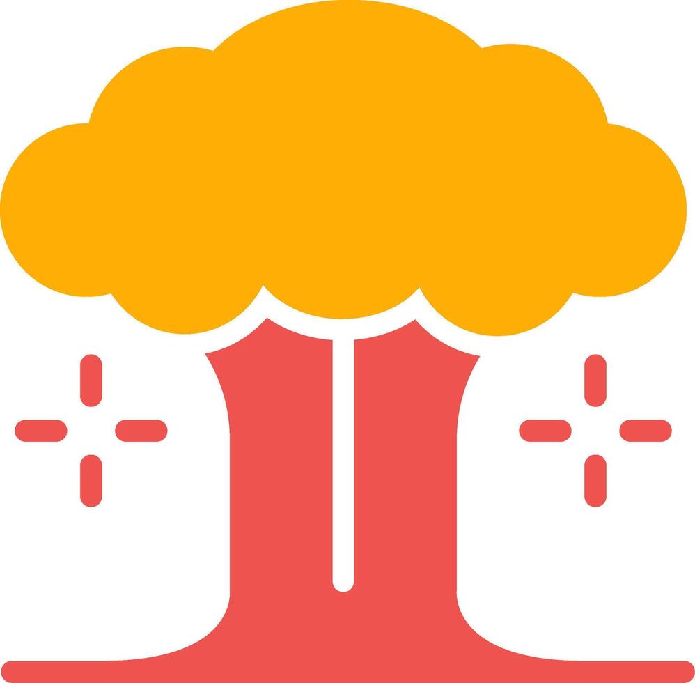 Nuclear Explosion Creative Icon Design vector