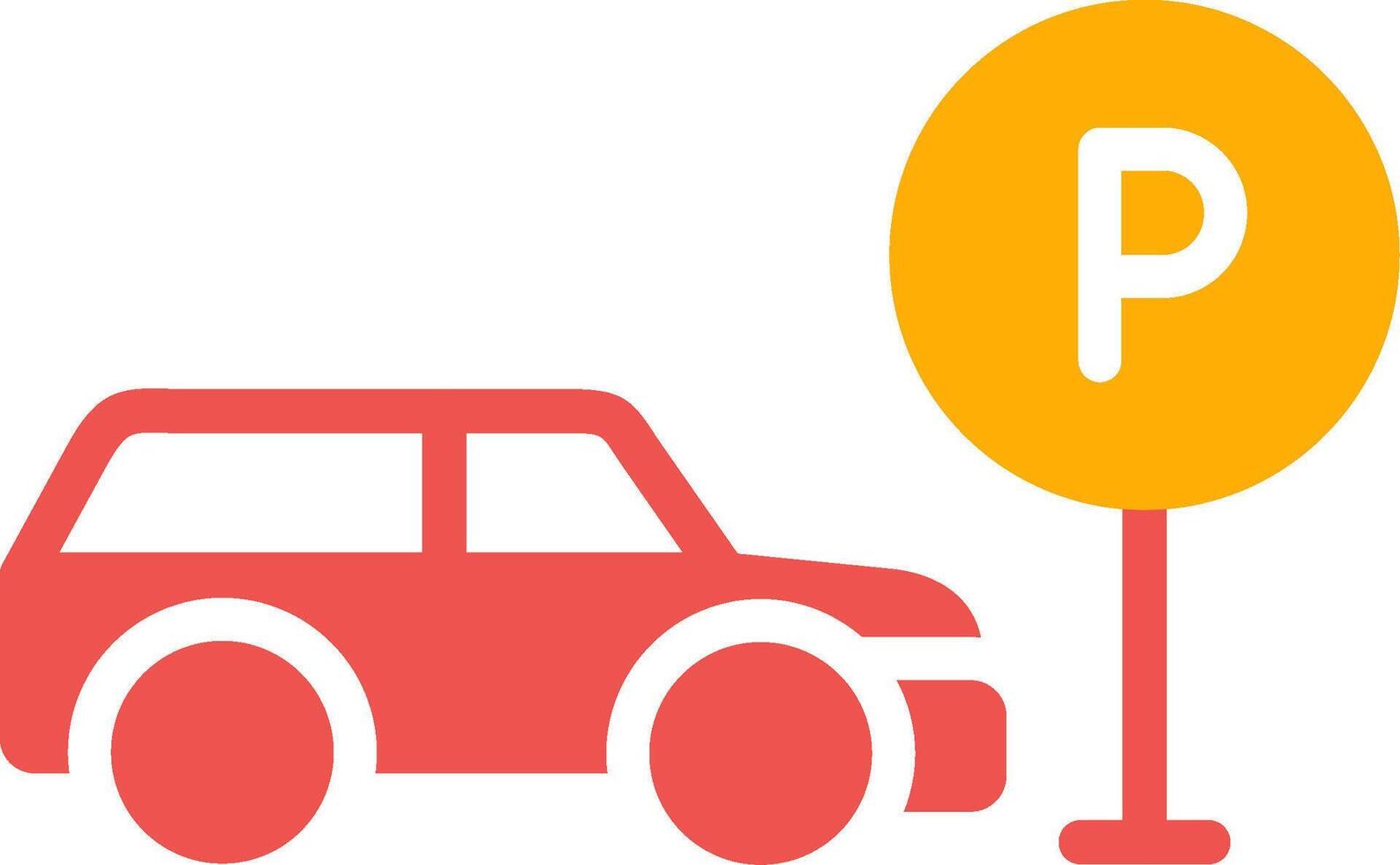 Taxi Parking Creative Icon Design vector