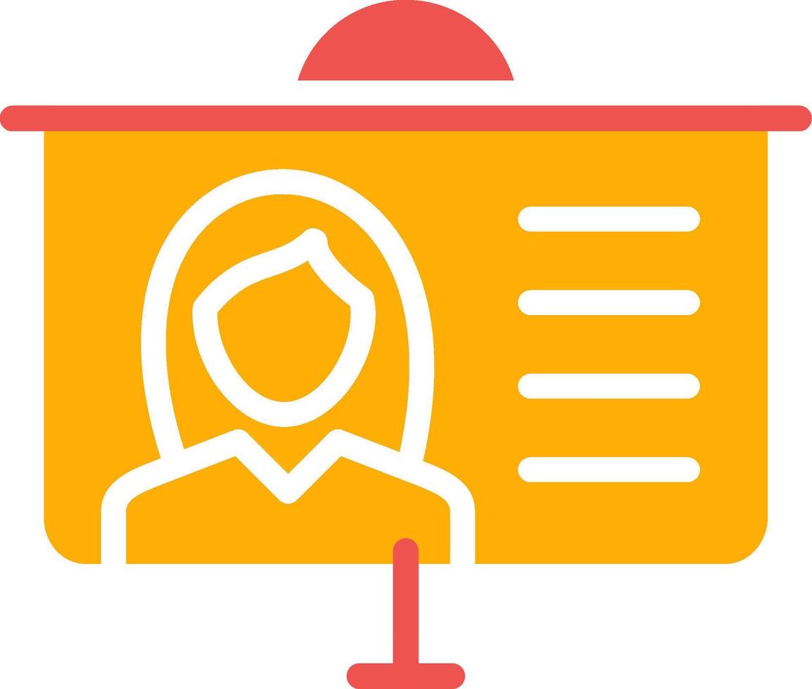 Projector Screen Creative Icon Design vector